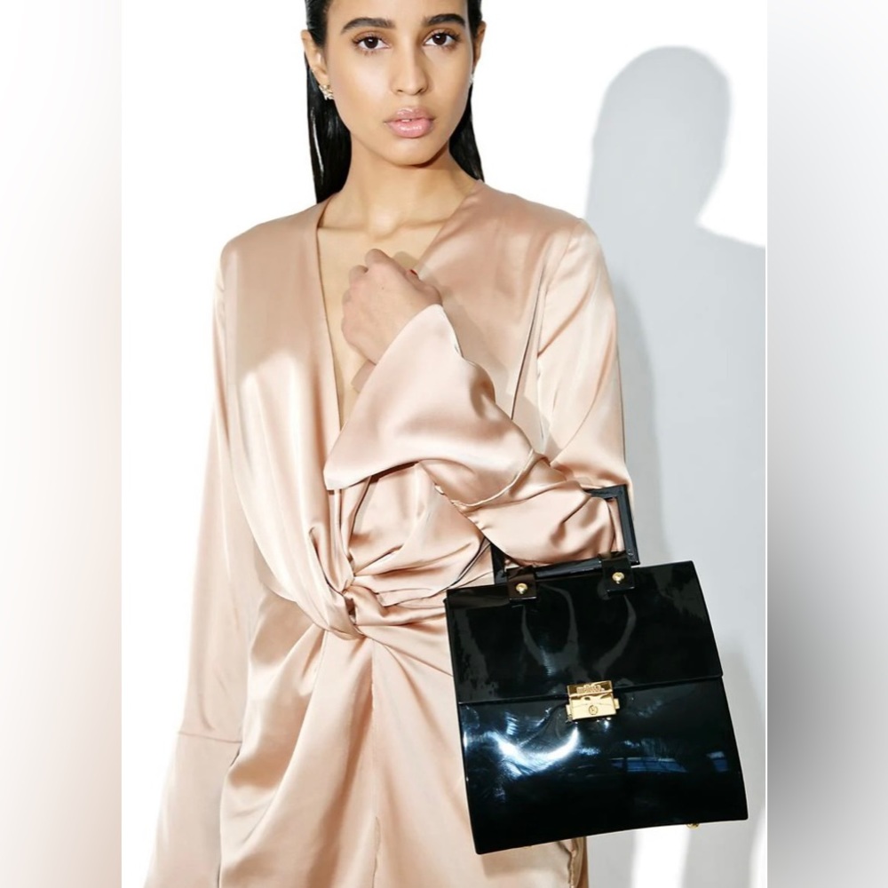 NWT Melissa Pupila x Vitorino Camp Black PVC Purse Lunchbox